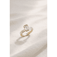 thumbnail image 2 of Jewelerix Emerald Cut Diamond Engagement Ring in 14K Vermeil Yellow Gold Bezel Setting with Side Stones, Wedding Proposal Ring, 2 of 3