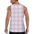 thumbnail image 3 of Haiem Floral Purple Buffalo Plaid Men Workout Tank Top Gym Bodybuilding Sleeveless Muscle T Shirts Athletic Tank Breathable Workout Shirt-Large, 3 of 9