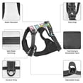 thumbnail image 3 of Vsdgher Space Doodle Pattern Dog Harness,No Pull Pet Harness with Soft Padded Handle,Adjustable Reflective Vest with 2 Buckles,4 Slide Buckles,S-XL Medium, 3 of 4