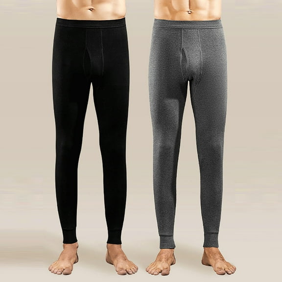 Fewfanhot Men's 2-Piece Thermal Long Pants Long Johns Thermal Underwear with Fleece Lined,Base Layer Bottom Warm Pants for Winter Protection