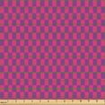 thumbnail image 2 of Ambesonne Retro Fabric by the Yard Upholstery, Japanese Checkered Pattern, 10 Yards, Magenta Purple, 2 of 5