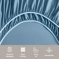 thumbnail image 5 of LammaLoe Extra Deep Pocket Queen Sheets set, Fits 18"-24" Mattress, 6 Piece Soft Microfiber Bed Sheet Sets, Blue Heaven, 5 of 8
