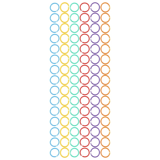 Multicolor Binder Rings,90Pcs Plastic Loose Leaf Plastic Loose Leaf Rings Plastic Book Rings Cutting-Edge Features