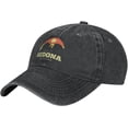 thumbnail image 2 of Unisex Cowboy Baseball Cap Sedona Arizona Sunset Adjustable Trucker Cap Baseball Cap, 2 of 9