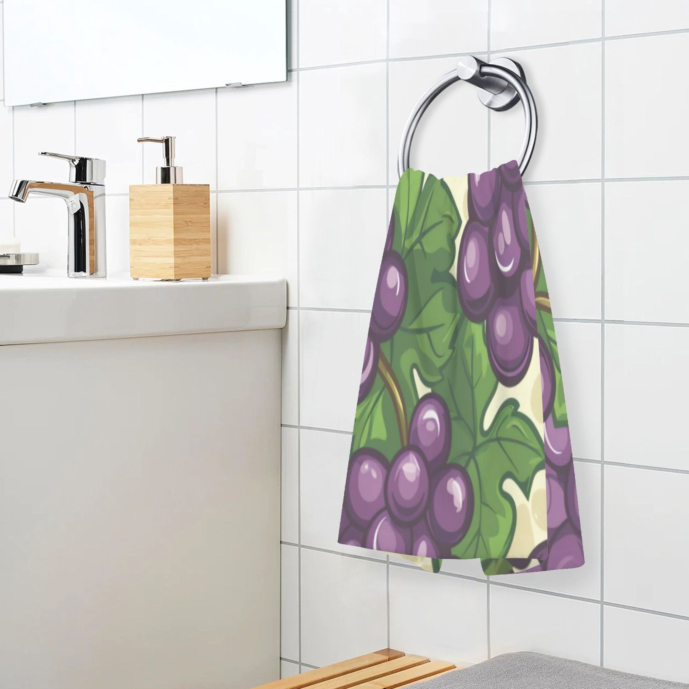 Cotton Towel Two-Piece 16x28 Inch One Sizex2 Face Towel Set Towel Set Cotton Hand Bath Towel Bathroom Beach Dark Purple Grape