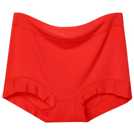 Rbaofujie Panties for Women Pack Lace Womens Underwear Cotton High Waist Underwear for Full Coverage Soft Comfortable Briefs Panty Red