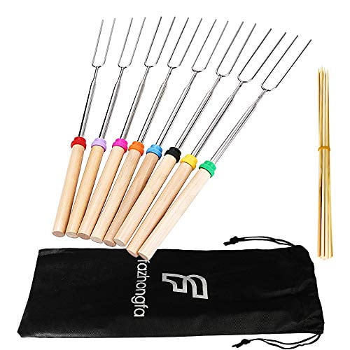 Telescoping Marshmallow Roasting Sticks 8PCS 32Inch Smores Skewers for