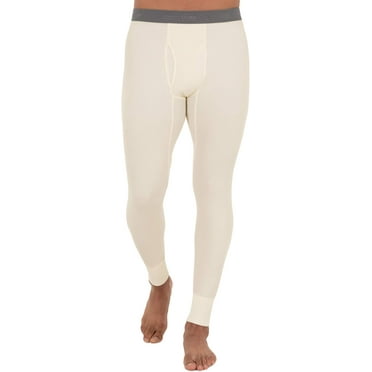 Fruit of the Loom mens Recycled Premium Waffle Thermal Underwear Long Johns Bottom, Natural Size M
