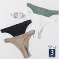 thumbnail image 2 of Conjunto de 3 tangas sin costuras, bragas brasileñas para mujer, ropa interior tipo Tanga, ropa interior femenina de cintura baja, bragas de corte de pierna alta, lencería Tan Jianjun unisex, 2 of 2