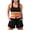 #189-Black, variant on Women's Sporty 2-Piece Swimsuit Set - Color Block Bikini Top with Back Zipper & Padded, Double-Layer Pocket Shorts for Beach, Pool & Active Vacation