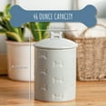 thumbnail image 2 of Park Life Designs Manor Ceramic Pet Treat Canister with Bone Embossed Design & Lid, 2 of 5