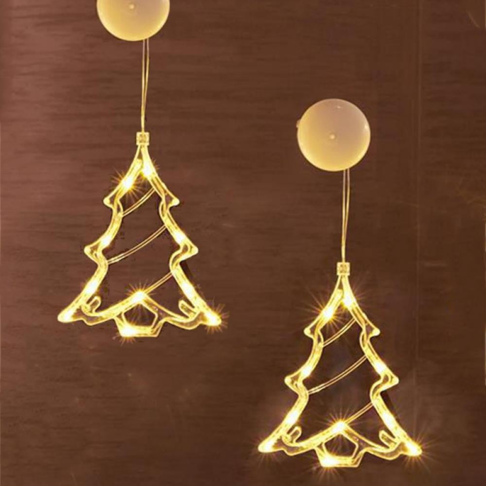Christmas Decorations Window Lights Iron Frame Christmas Tree Lights with  Suction Cup,Timer,Battery Operated Window Silhouette Lights for Home Wall  Door Indoor Outdoor Decor(2PCS)$18.99 For  USA 🇺🇸 Testers inbox  me if you