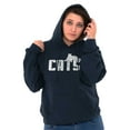 thumbnail image 3 of Cats Kittycat Feline Lovers Cool Cute Unisex Plus Size Hoodie Brisco Brands 3X, 3 of 6