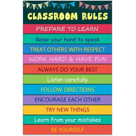 Classroom Rules Poster,12"x18" Motivational Poster Classroom tion for ...