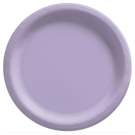 Amscan Round Paper Plates 10” Lavender