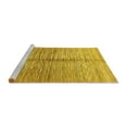 thumbnail image 2 of Ahgly Company Machine Washable Indoor Round Abstract Yellow Modern Area Rugs, 6' Round, 2 of 4
