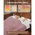 thumbnail image 3 of Eastvita Thick Tufted Sherpa Queen Heated Blanket with 10 Heating Levels/10 Time Settings/ETL Certified/Fast-Heating/84×90 Inches/Pink, 3 of 7