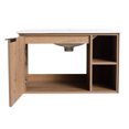 thumbnail image 7 of 30'' Bathroom Vanity With Ceramic Sink. Wall Mounted. Soft-close Door. Modern Appearance In Imitative Oak. Plywood 30". Oak Color. Construction, 7 of 7
