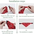 thumbnail image 4 of Dog Collar, Adjustable Pet Triangle Bandana, Flower Pattern Dog Collar Costume Accessories for Small Medium Dogs (Red), 4 of 5