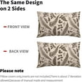 thumbnail image 5 of Brown Leaf Plant Lumbar Pillow Covers 12X20 Inch Set of 2 Tropical Fern Herbs Botanical Leaves Floral Decorative Pillow Cases Vintage Cushion Case Farmhouse Home Decor for Couch Sofa Outdoor, 5 of 6