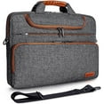 thumbnail image 1 of DOMISO 10",13",14",156",17" Inch Multi-Functional Laptop Sleeve Business Briefcase Waterproof Messenger Shoulder Bag GRAY 15.6-inch, 1 of 5