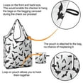 thumbnail image 4 of 5 Pack Foldable Shopping Bag,Halloween Bat Pattern Reusable Grocery Bags with Pockets,Large Reusable Tote Bags with Handles Waterproof & Lightweight, 4 of 6