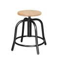 thumbnail image 2 of Hampden Furnishings Vince Collection Swivel Stool with Wood Seat, Black Frame, 2 of 8