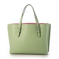 thumbnail image 2 of Coach Women's Mollie Tote 25 Leather Medium Satchel Handbag (Pale Pistachio), 2 of 5