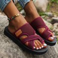 thumbnail image 2 of Dress Sandals Women Wedge Shoes Slip On Dressy Summer Comfortable Slides Sandals Lightweight Platform Shoes Size 7, 2 of 8
