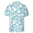 thumbnail image 3 of Cute Blue Fish Art Hawaiian Shirt S-5XL for Men and Women, 3 of 5