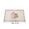 thumbnail image 3 of Easter Bunny Egg Pattern Linen Print Kitchen Dining Room Insulated Decorative Placemat（7）, 3 of 7