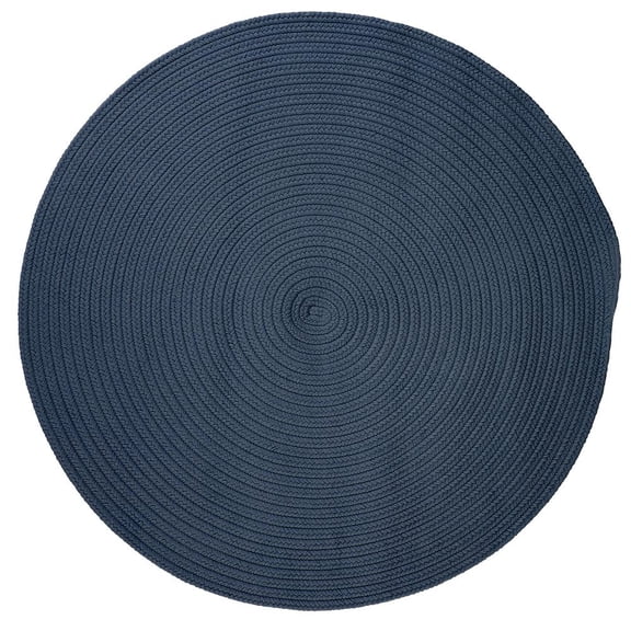 Colonial Mills 3' Lake Blue Reversible Round Braided Rug