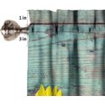 thumbnail image 5 of Rod Pocket Window Valances, Rustic Sunflower Kitchen Short Curtain Valance Windows Treatment Drapes, Yellow Floral Blooming Kitchen Curtains for Farmhouse Living Room Bedroom 54x18 Inch, 1 Panel, 5 of 5