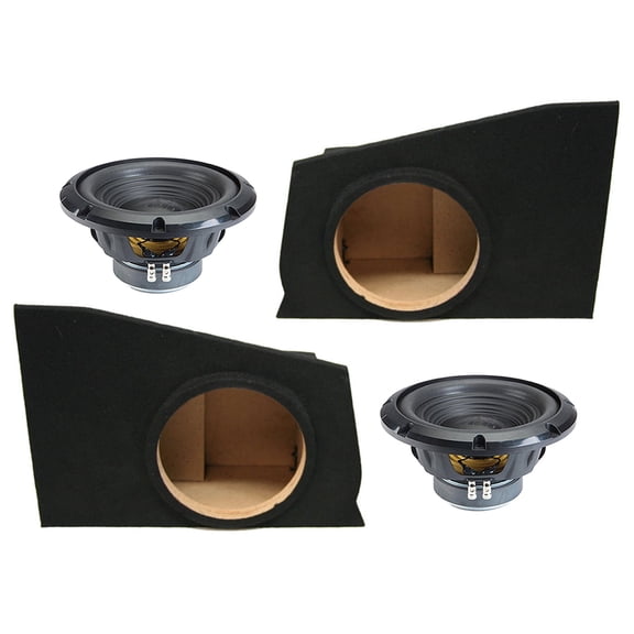 Alpine fits 10-13 Chevy Coupe Sealed Dual 10" W10S4 Loaded Subwoofer Sub Box Enclosure 500W RMS 4 Ohm