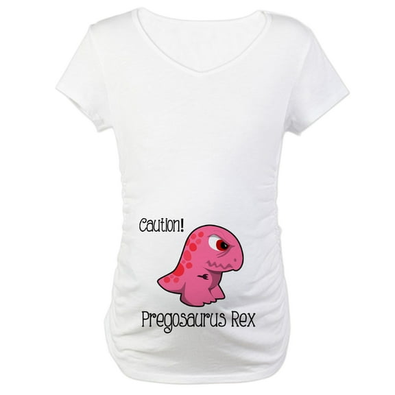 CafePress - Pregosaurus Rex Maternity T Shirt - Cotton Maternity T-shirt, Cute & Funny Pregnancy Tee