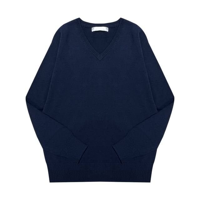 Suéter tipo jersey de cuello en V de punto para estudiantes, estilo universitario, para hombres y mujeres, JK