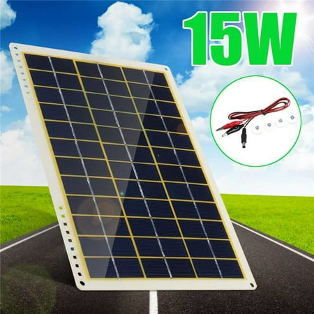 

15W Polysilicon Silicon Solar Panel Power Charger for Car Boat Yacht Camping Light