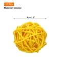thumbnail image 2 of Unique Bargains 12 Pcs Wicker Rattan Balls 1.6 Inch Rattan Decorative Balls for Vase Fillers Home Decor Yellow, 2 of 5