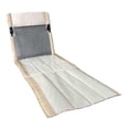 thumbnail image 4 of Silla plegable para playa, camping, balcón, tienda de campaña, asiento de ocio, multifuncional, compacta, para exteriores, playa, reclinable, silla de Beige Blanco, 4 of 8