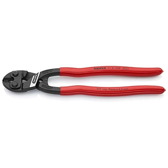 KNIPEX Tools - CoBolt Compact Bolt Cutter With Notched Blade (7131250SBA), 10" CA2