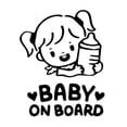 thumbnail image 1 of Soumake Cartoon Baby On Board Little Girl with Feeding Bottle Car Window Sticker Decal, 1 of 4