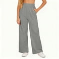 thumbnail image 6 of Womens Sweatpants Wide Leg Elastic Waist Workout Casual Baggy Pants High Waist with Pockets, 6 of 9