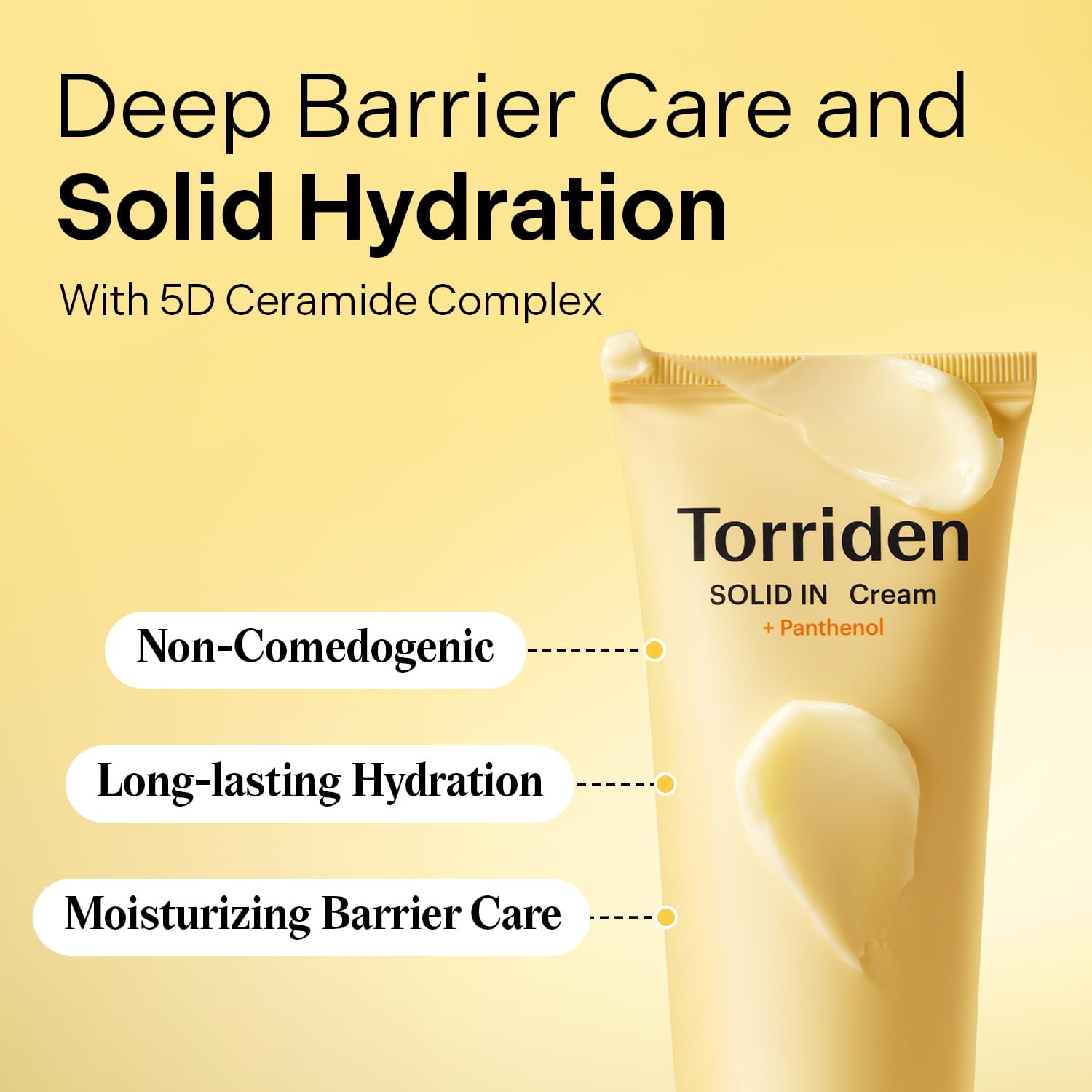 Torriden SOLID-IN Ceramide Cream 70ml (2.36 fl oz) – Lightweight Facial Moisturizer with 5 Ceramides, Panthenol & Allantoin for Skin Barrier Care