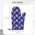 thumbnail image 2 of Hirioo Skull starry sky flower leaf for Silicone Oven Mitts for BBQ, Baking, Cooking, Set of 2, Heat Resistant 260℃, Non-Slip Kitchen Essentials, 2 of 6