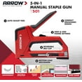 thumbnail image 2 of Arrow T501 5-in-1 Manual Staple Gun, T501, 2 of 11