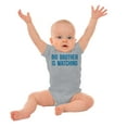 thumbnail image 3 of Big Brother is Watching Funny Lil Bro Romper Boys or Girls Infant Baby Brisco Brands NB, 3 of 6