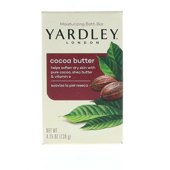 Yardley London Cocoa Butter Moisturizing Bath Bar, 120 g / 4.25 oz-Pack of 3