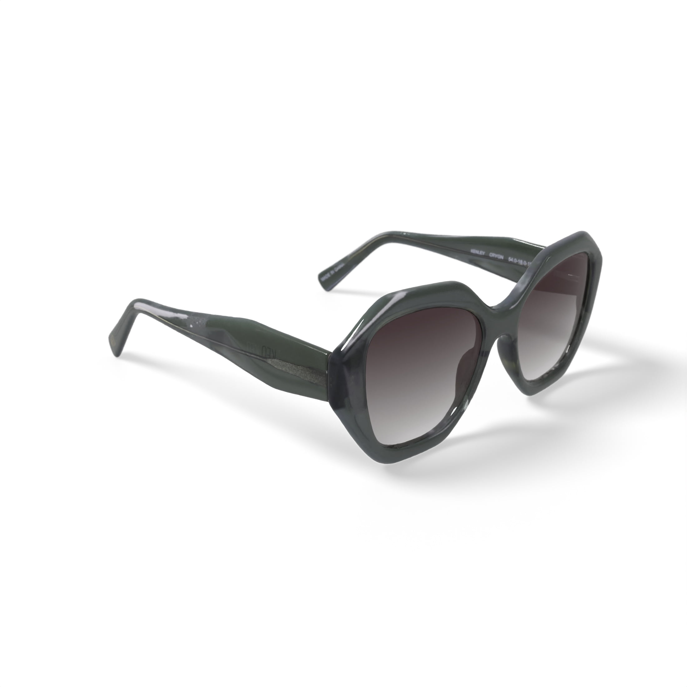 Keo Women’s Kenley Rx-Able Sunglasses Eyeglasses with Case, Green Crystal, Size 54-18-151