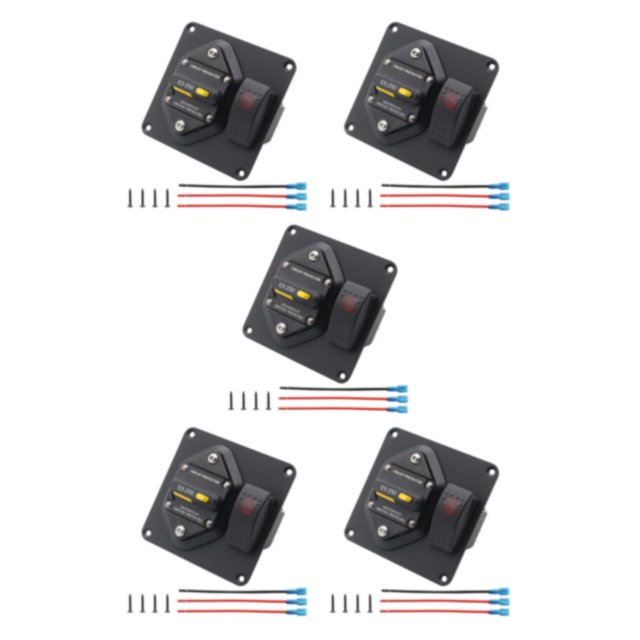 Maytalsory Circuit Breaker With Boat Rocker Switch ON-OFF Switch Panel Switch Circuit 250A 5Set