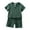 Green, variant on Hiijoy Toddler Boys Cotton Linen Outfits Summer Short Sleeved Top Shorts Set, Sizes 2-3T